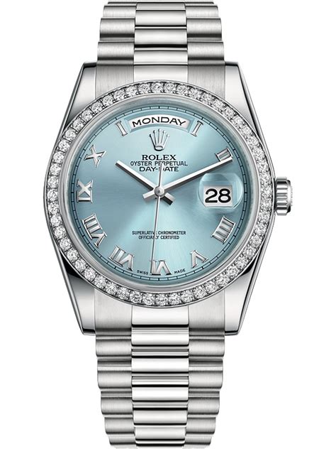 rolex day date 36 platinum ice blue dial|rolex day date platinum price.